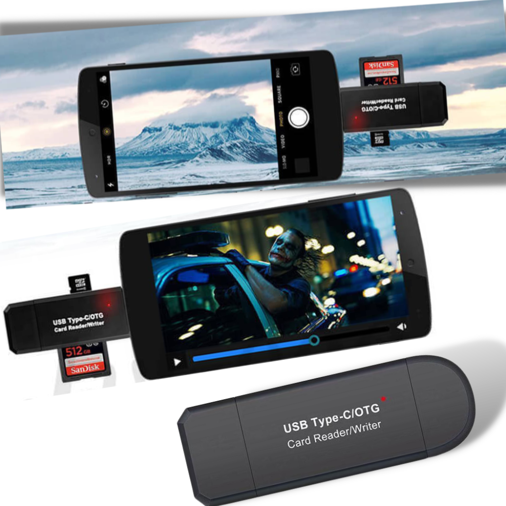 Lector de tarjetas de memoria USB 3 en 1 - Ozerty