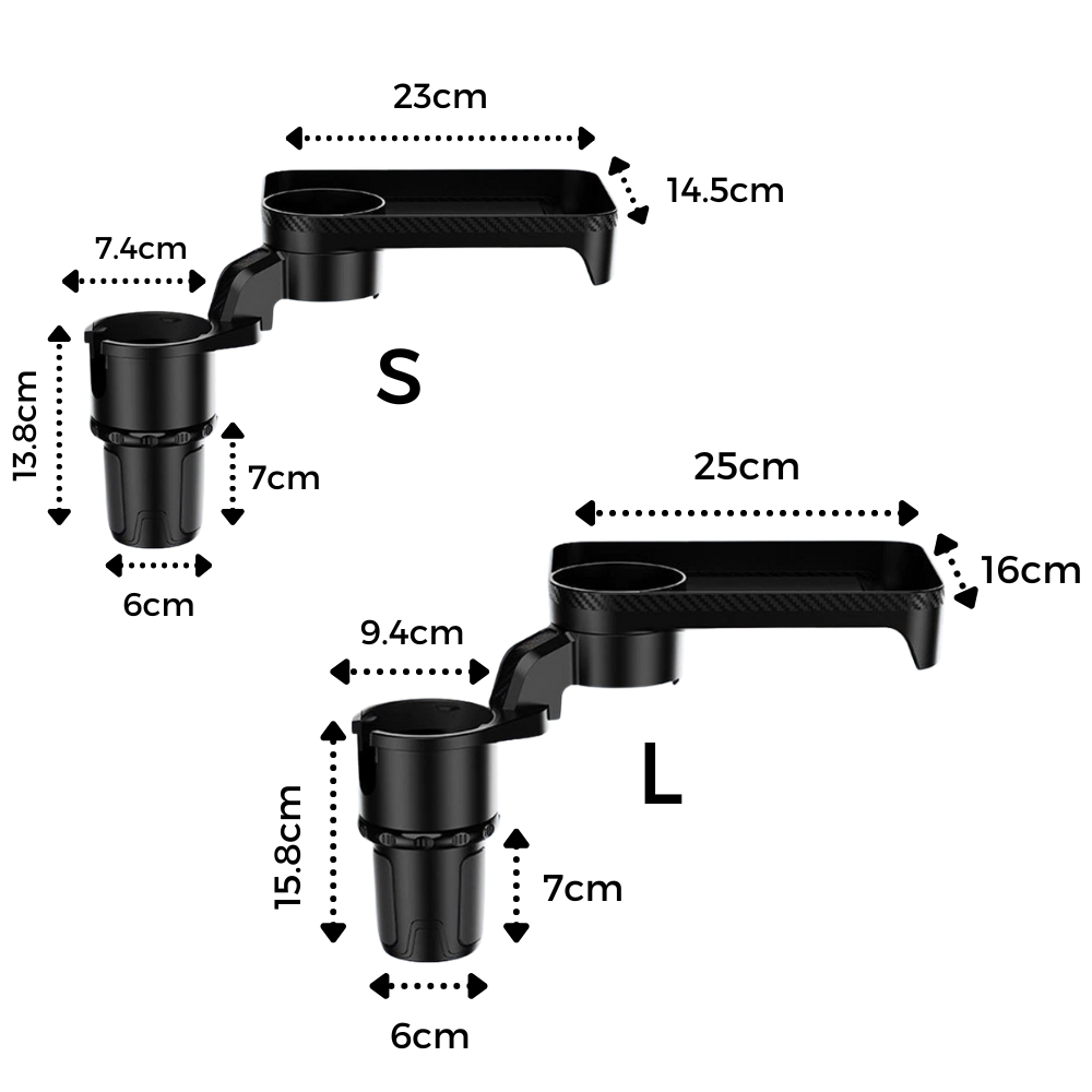 Portavasos para coche y bandeja giratoria - Ozerty