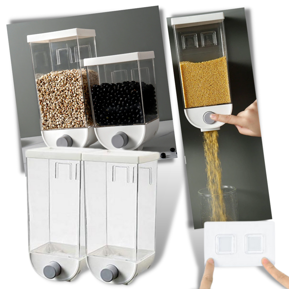 Dispensador de cereales adhesivo de pared - Ozerty