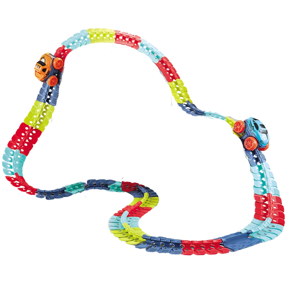Juguete flexible de rieles para niños