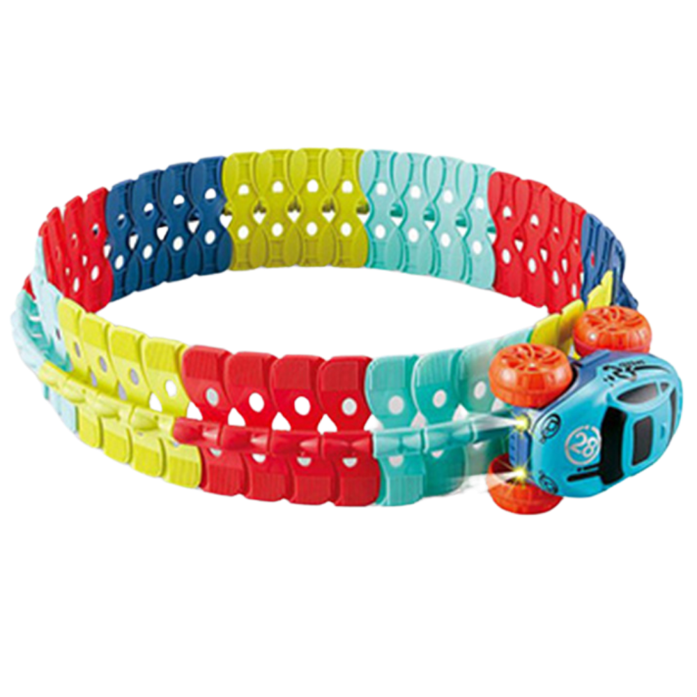 Juguete flexible de rieles para niños