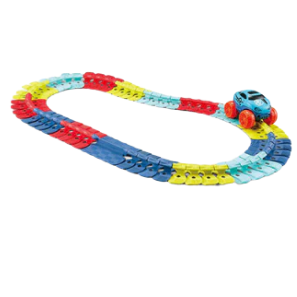 Juguete flexible de rieles para niños