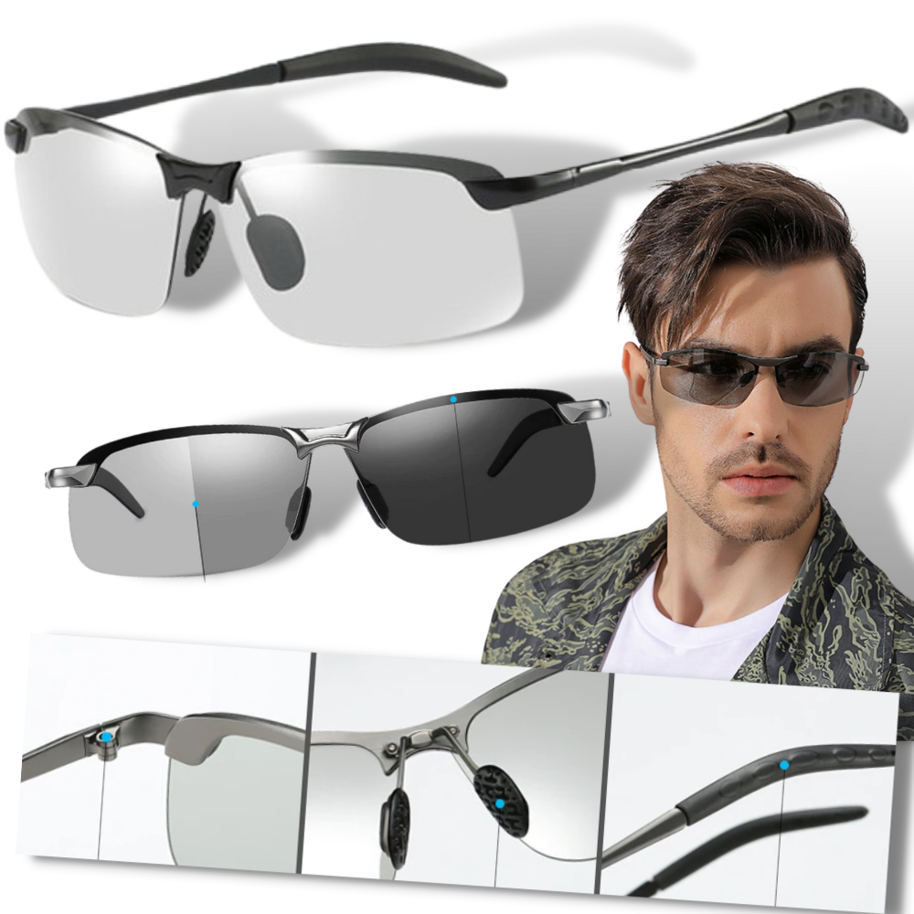 Gafas de sol uv fotocromáticas para hombre - Ozerty