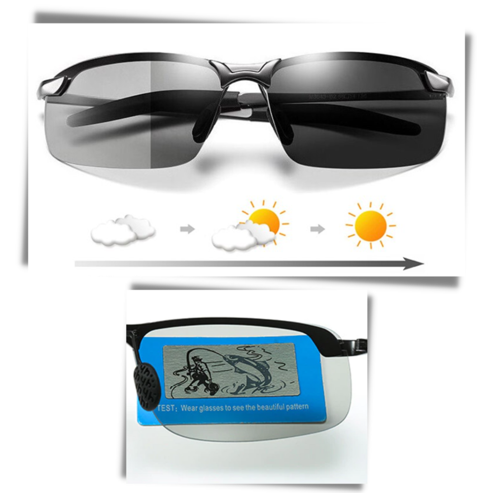 Gafas de sol uv fotocromáticas para hombre - Ozerty