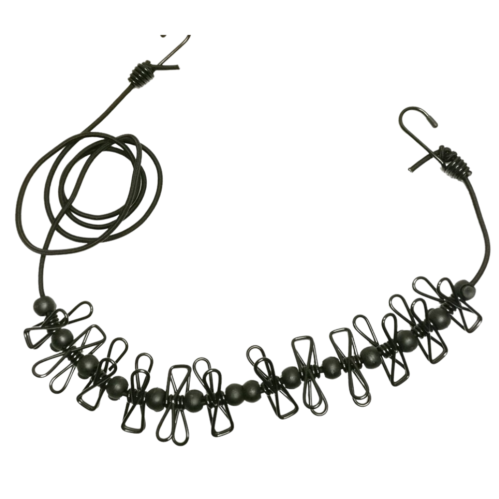 Tendedero de camping extensible de 4m con pinzas - Ozerty