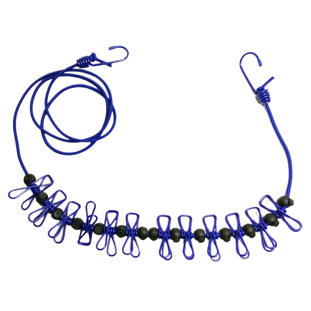 Tendedero de camping extensible de 4m con pinzas