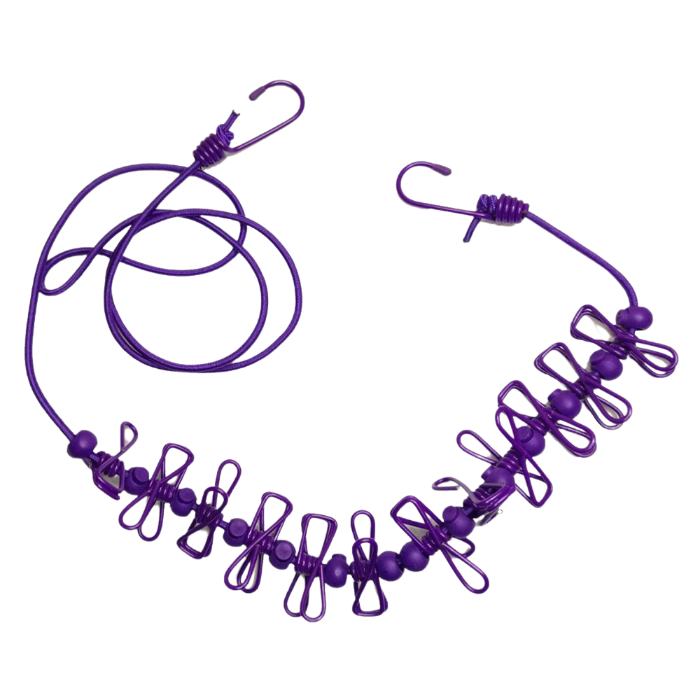 Tendedero de camping extensible de 4m con pinzas