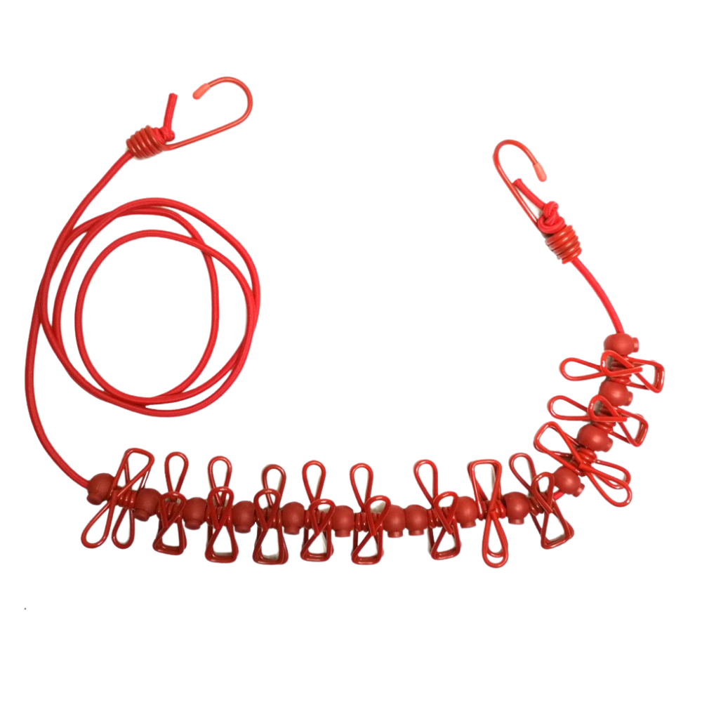 Tendedero de camping extensible de 4m con pinzas - Ozerty