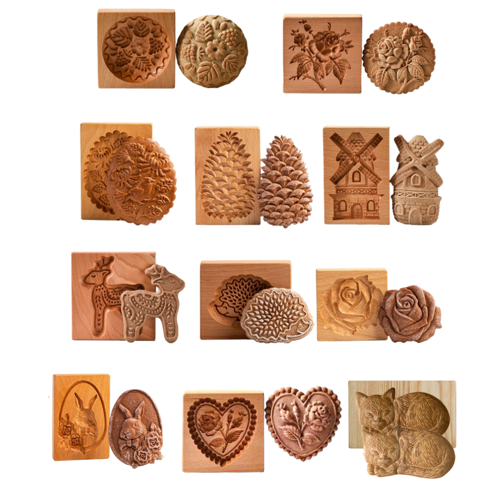 Molde de madera para cortar galletas - Ozerty