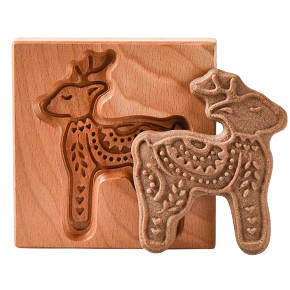 Molde de madera para cortar galletas