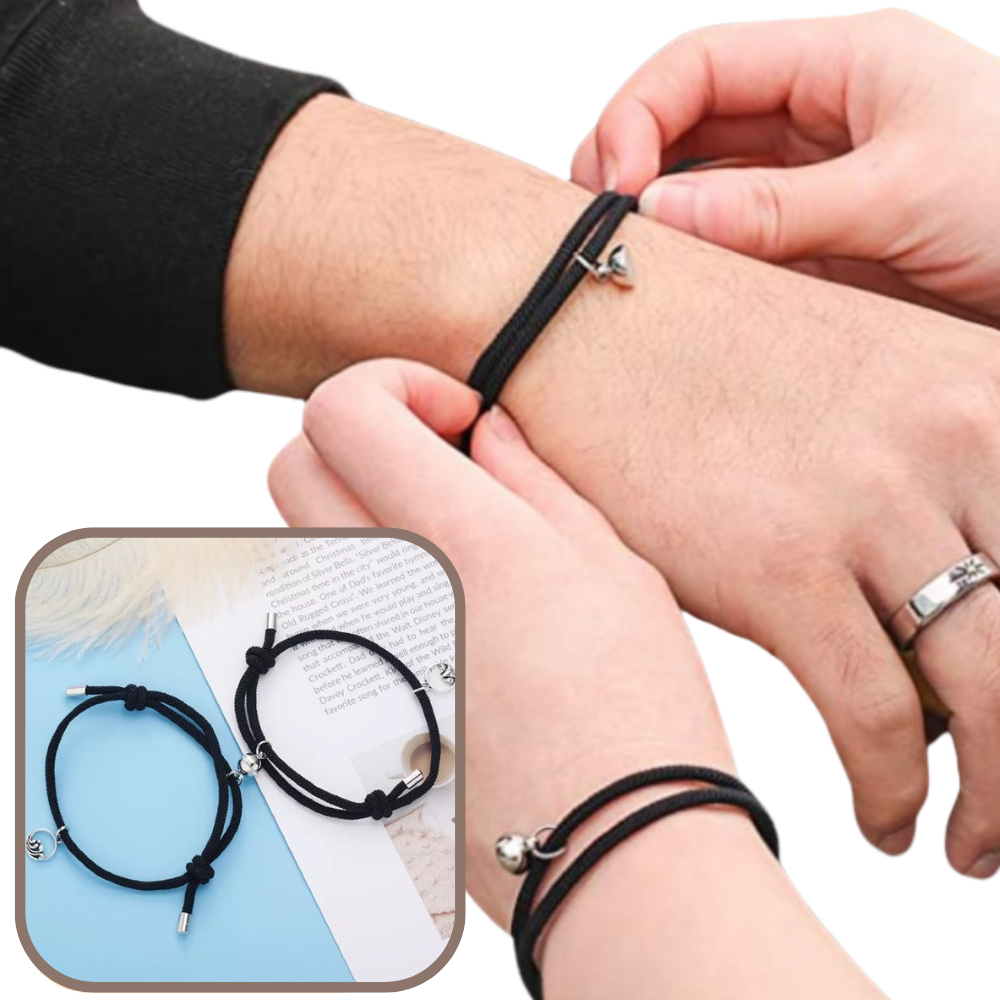 Juego de 2 pulseras magnéticas para parejas - Ozerty