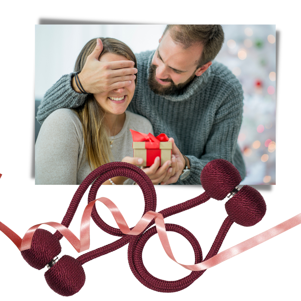 Paquete de 2 hebillas magnéticas para cortinas - Ozerty