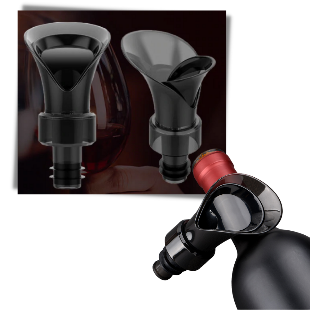 Decantador y tapón de vino 2 en 1 - Ozerty