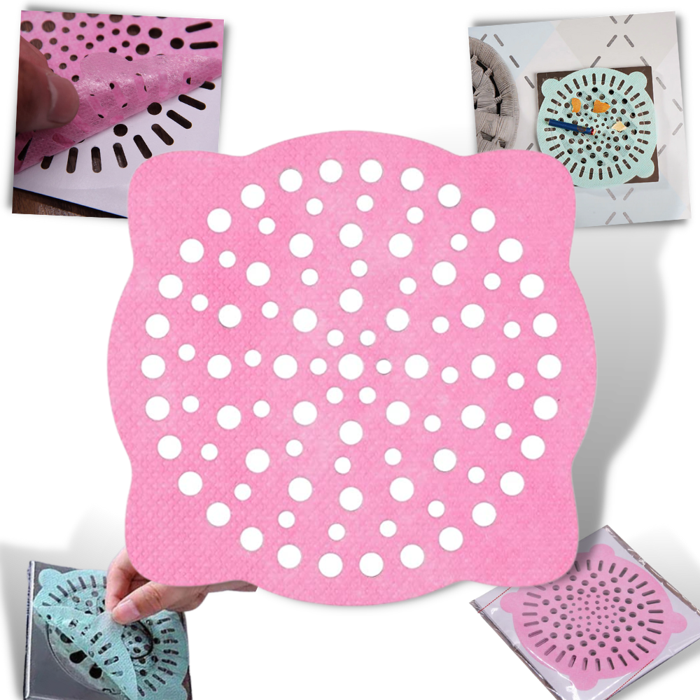 Paquete de 10 filtros de drenaje desechables adhesivos - Ozerty