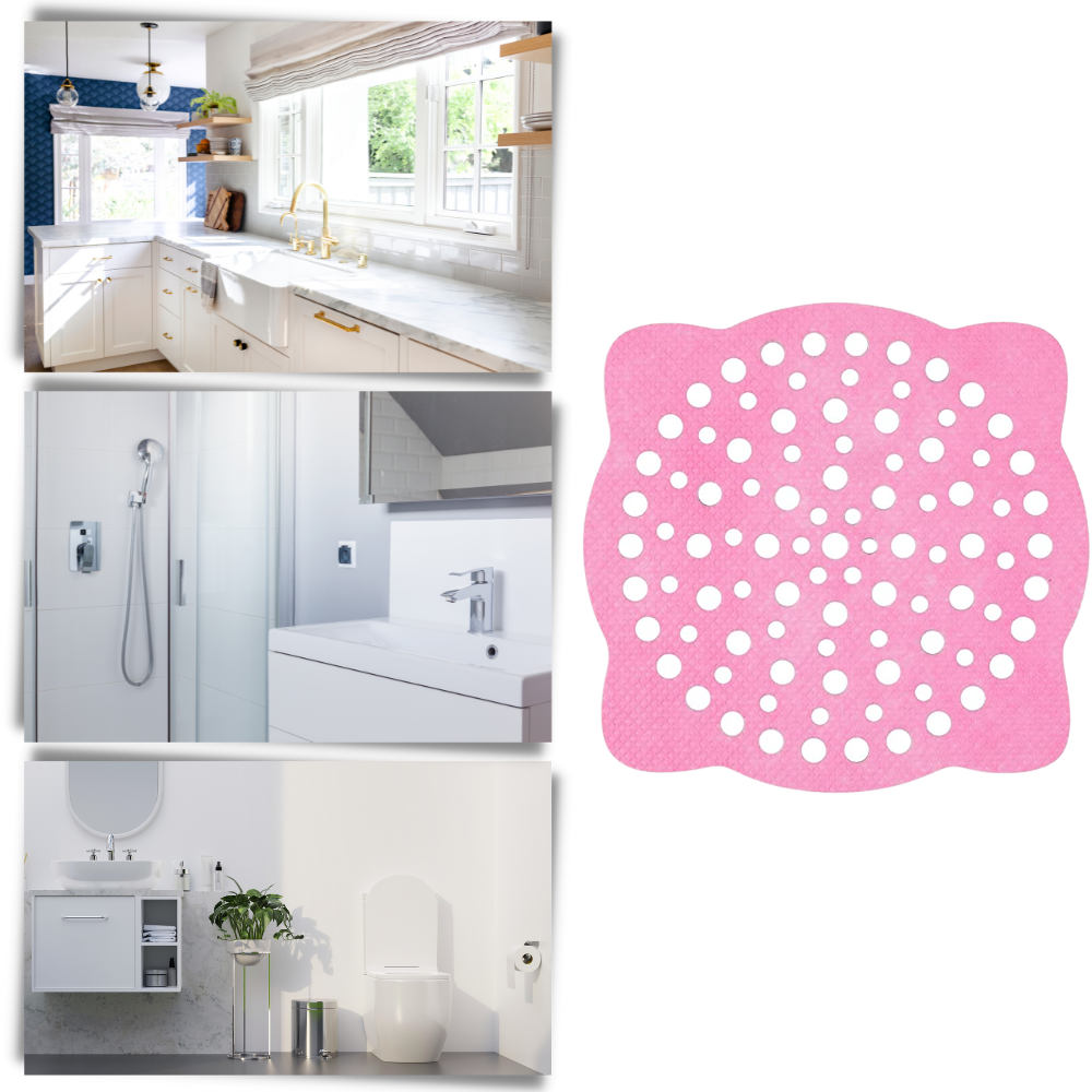 Paquete de 10 filtros de drenaje desechables adhesivos - Ozerty