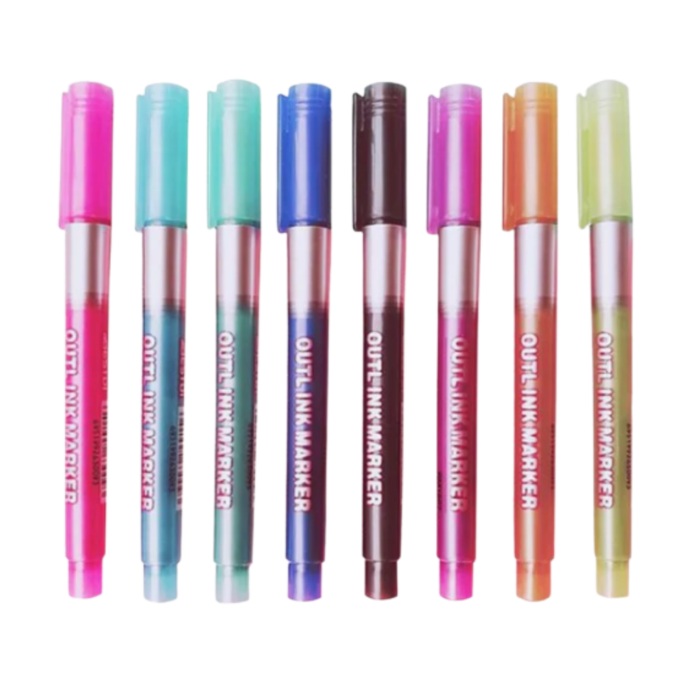 Juego de 8 rotuladores de doble línea - Ozerty