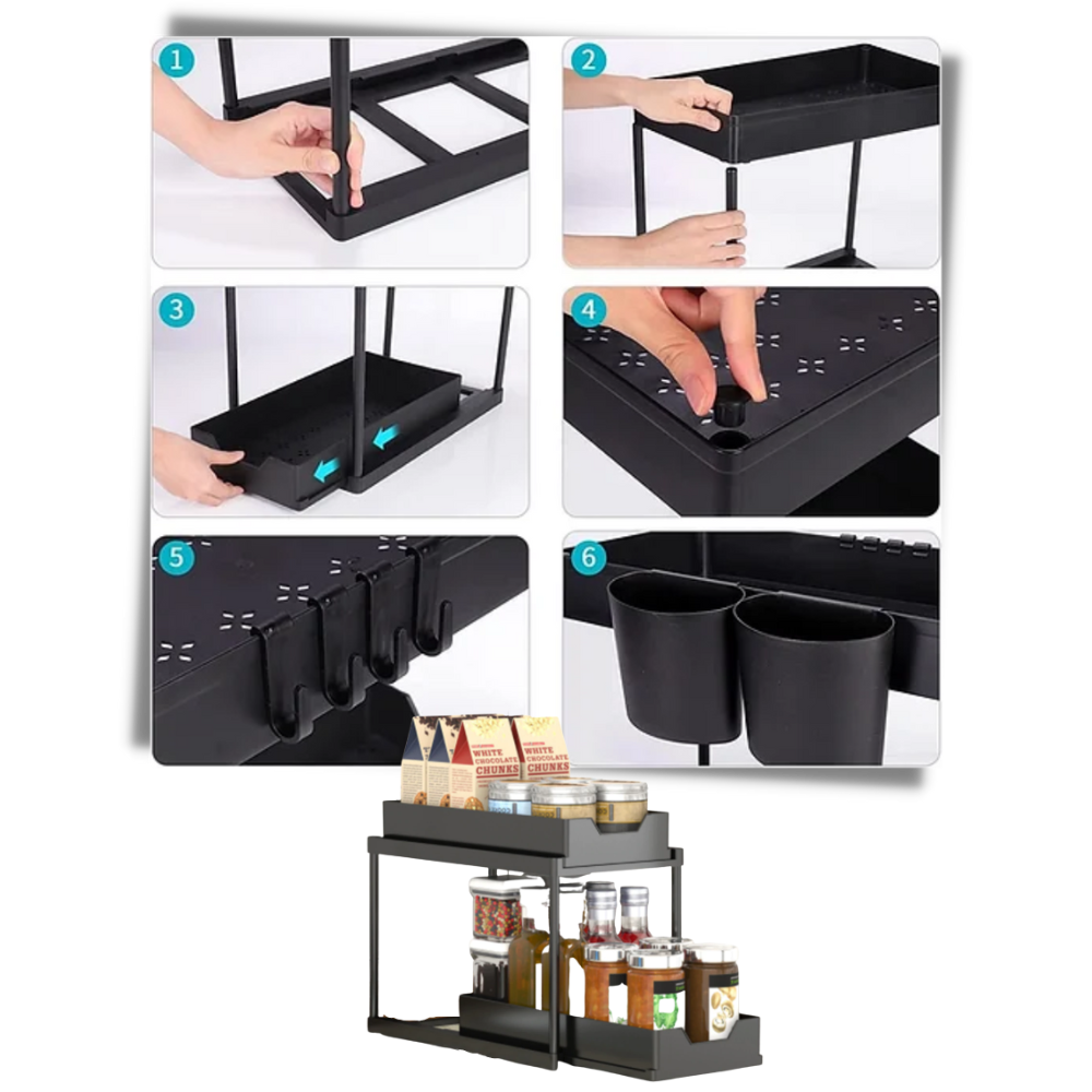Especiero de cocina de doble cajón - Ozerty