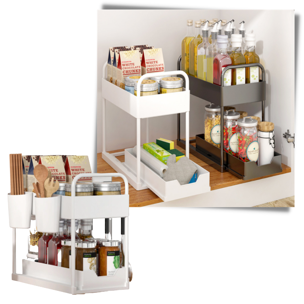 Especiero de cocina de doble cajón - Ozerty