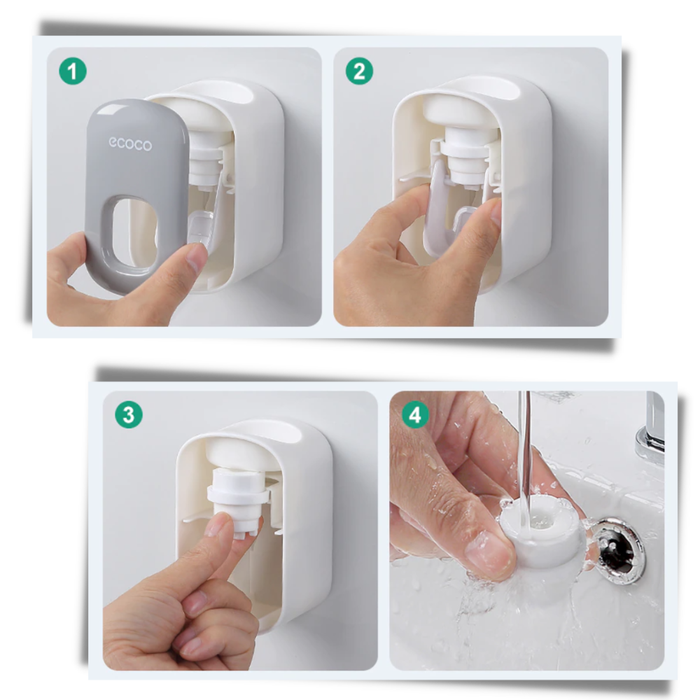 Dispensador de pasta de dientes de pared - Ozerty