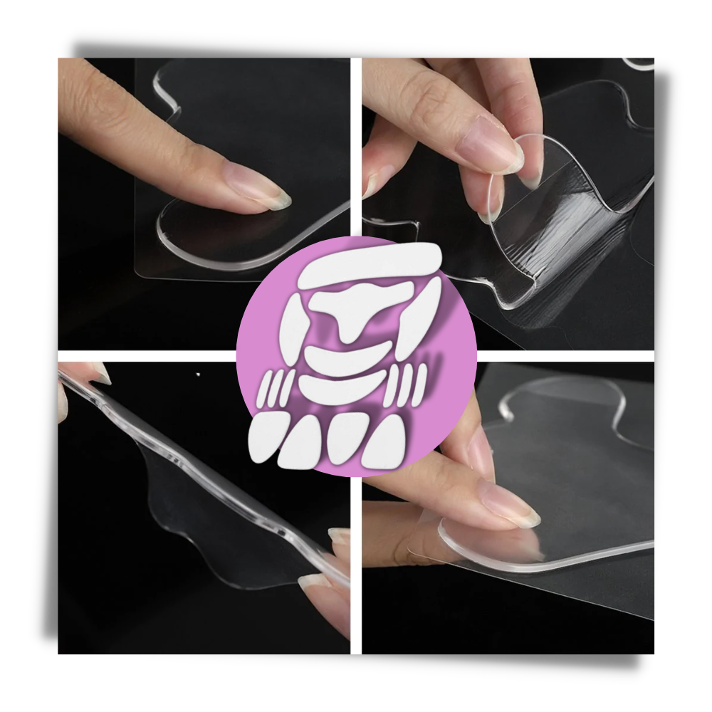 16 Parches faciales de silicona antiarrugas - Ozerty