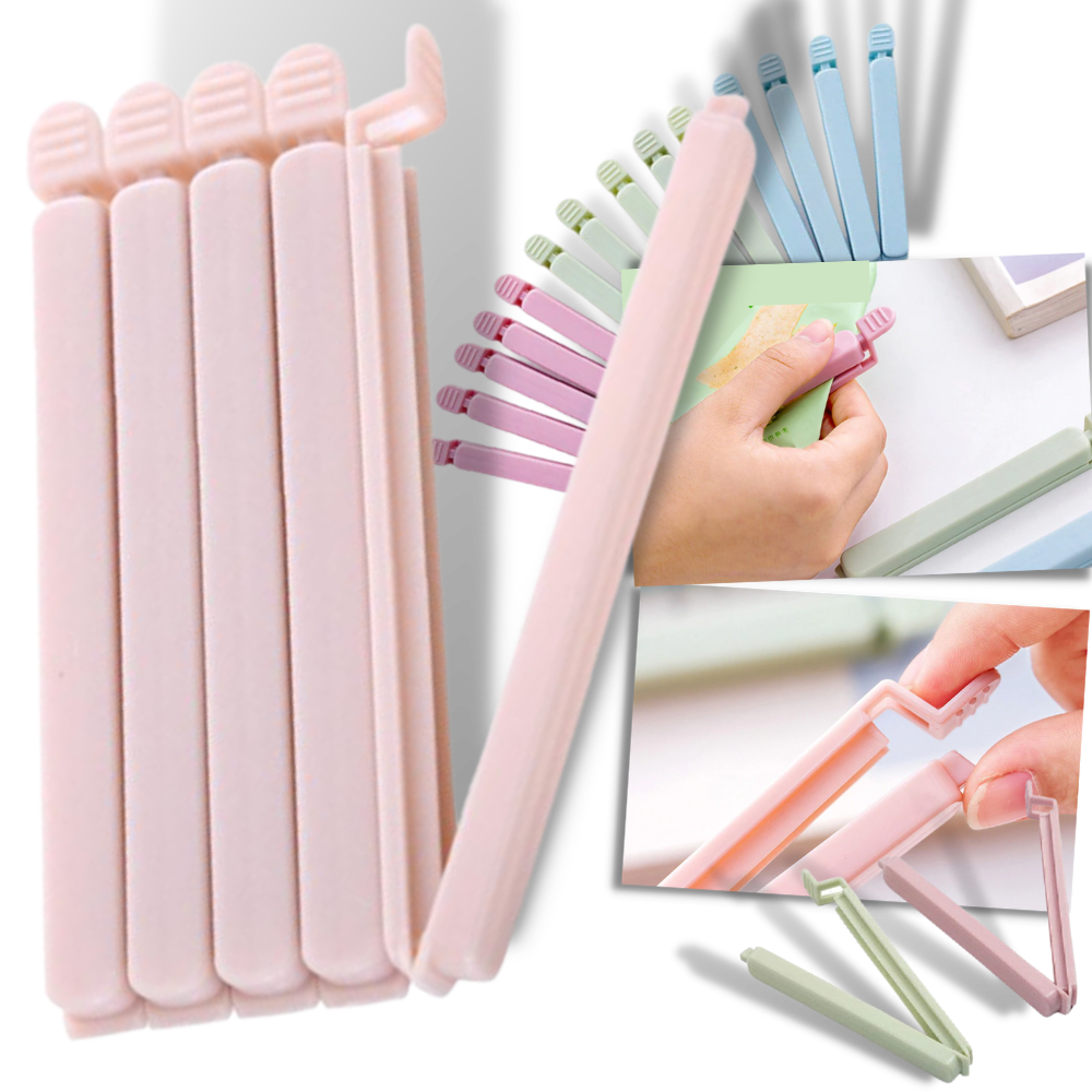 Paquete de 15 clips para sellar paquetes de alimentos - Ozerty