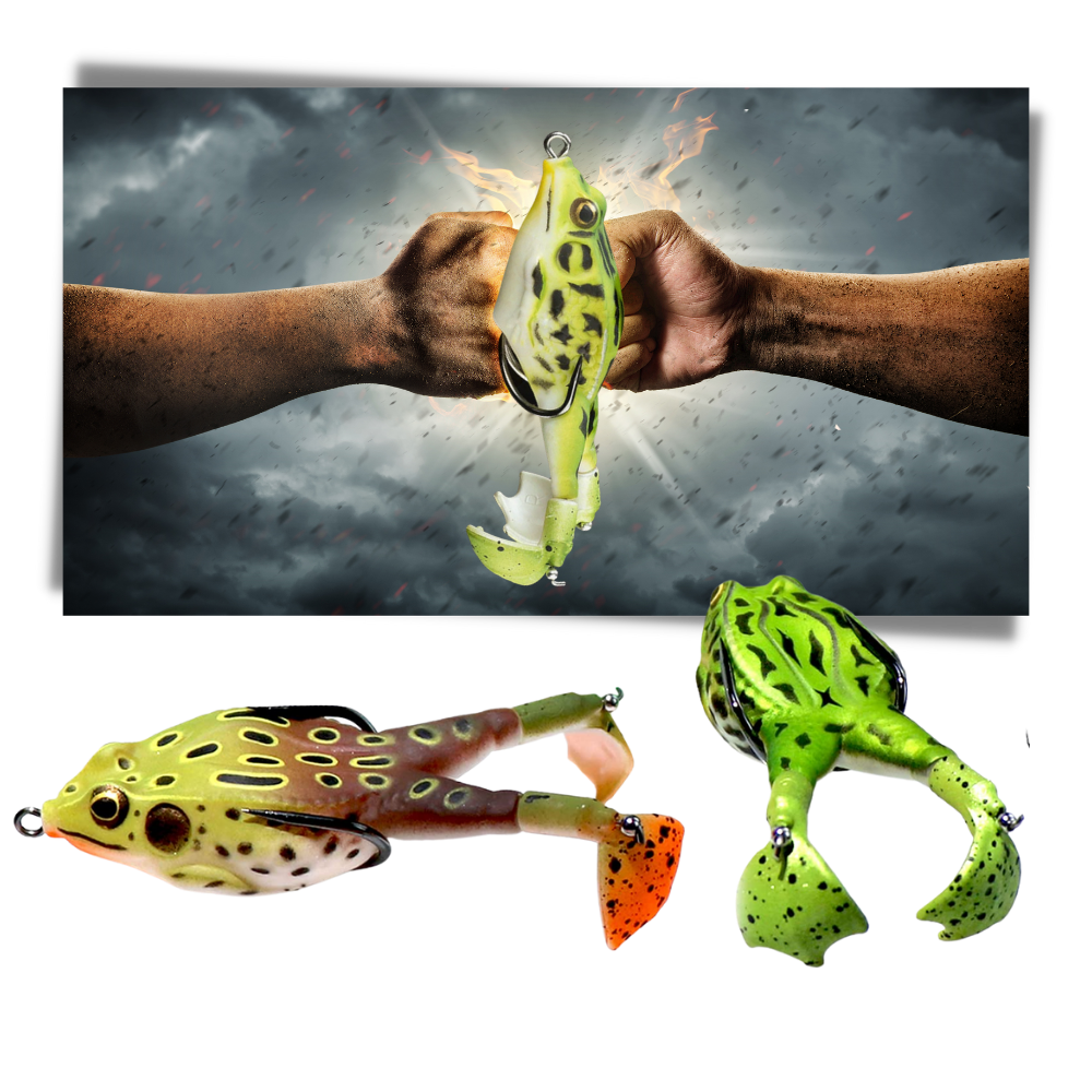 Señuelo de pesca de rana de silicona - Ozerty