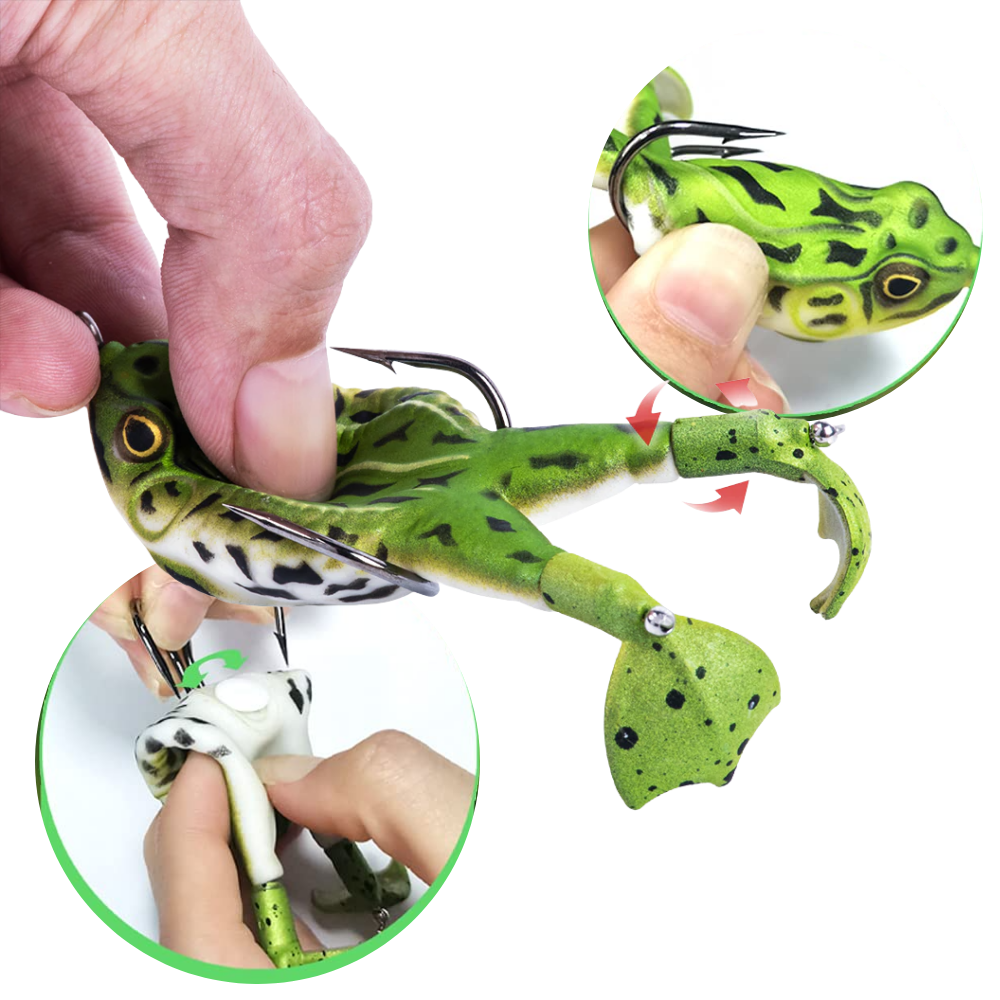 Señuelo de pesca de rana de silicona - Ozerty