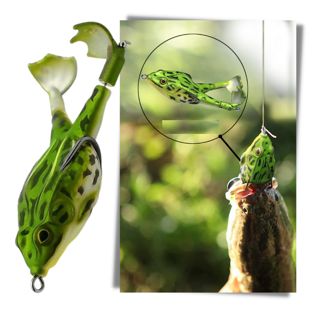 Señuelo de pesca de rana de silicona - Ozerty