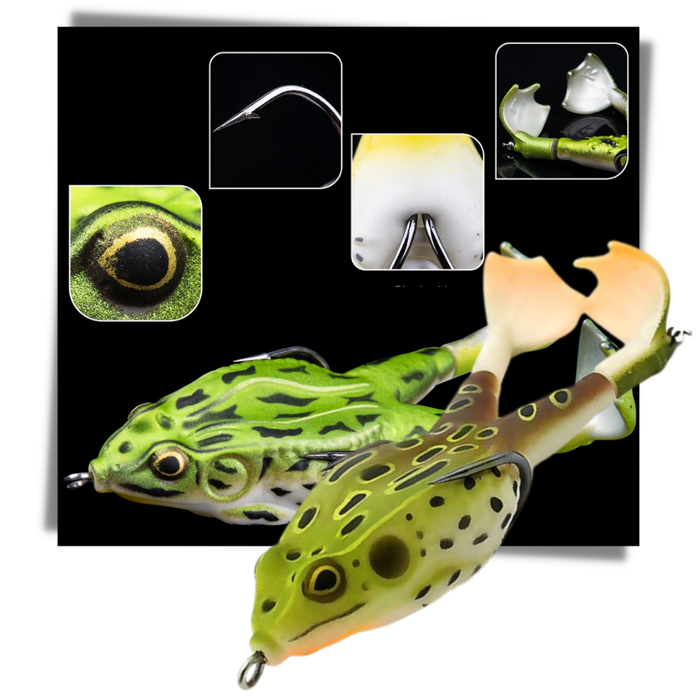 Señuelo de pesca de rana de silicona - Ozerty