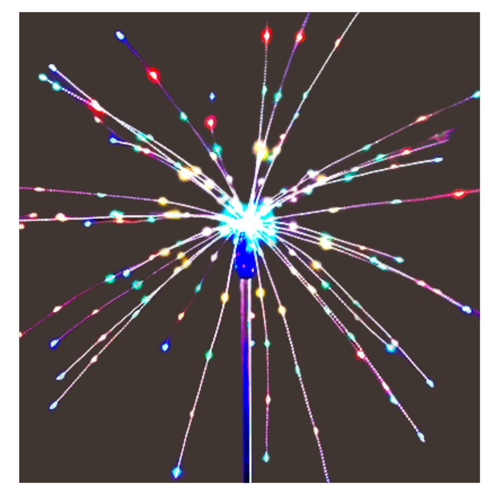 Luces eléctricas de fuegos artificiales para el jardín