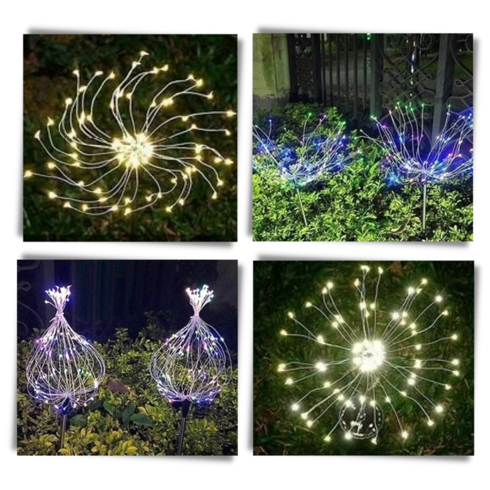 Luces eléctricas de fuegos artificiales para el jardín - Ozerty