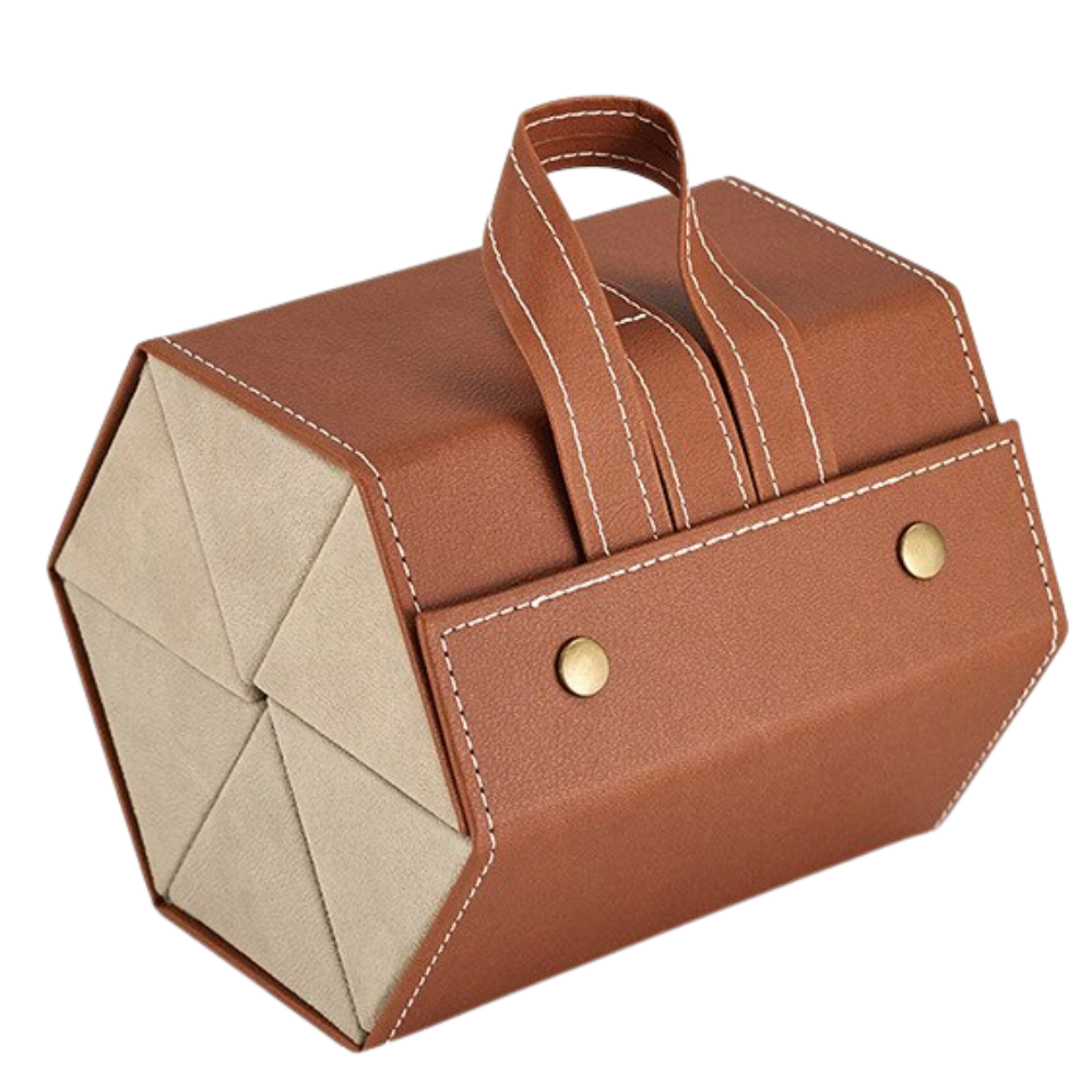 Caja para gafas -Marrón/6 RANURAS - Ozerty