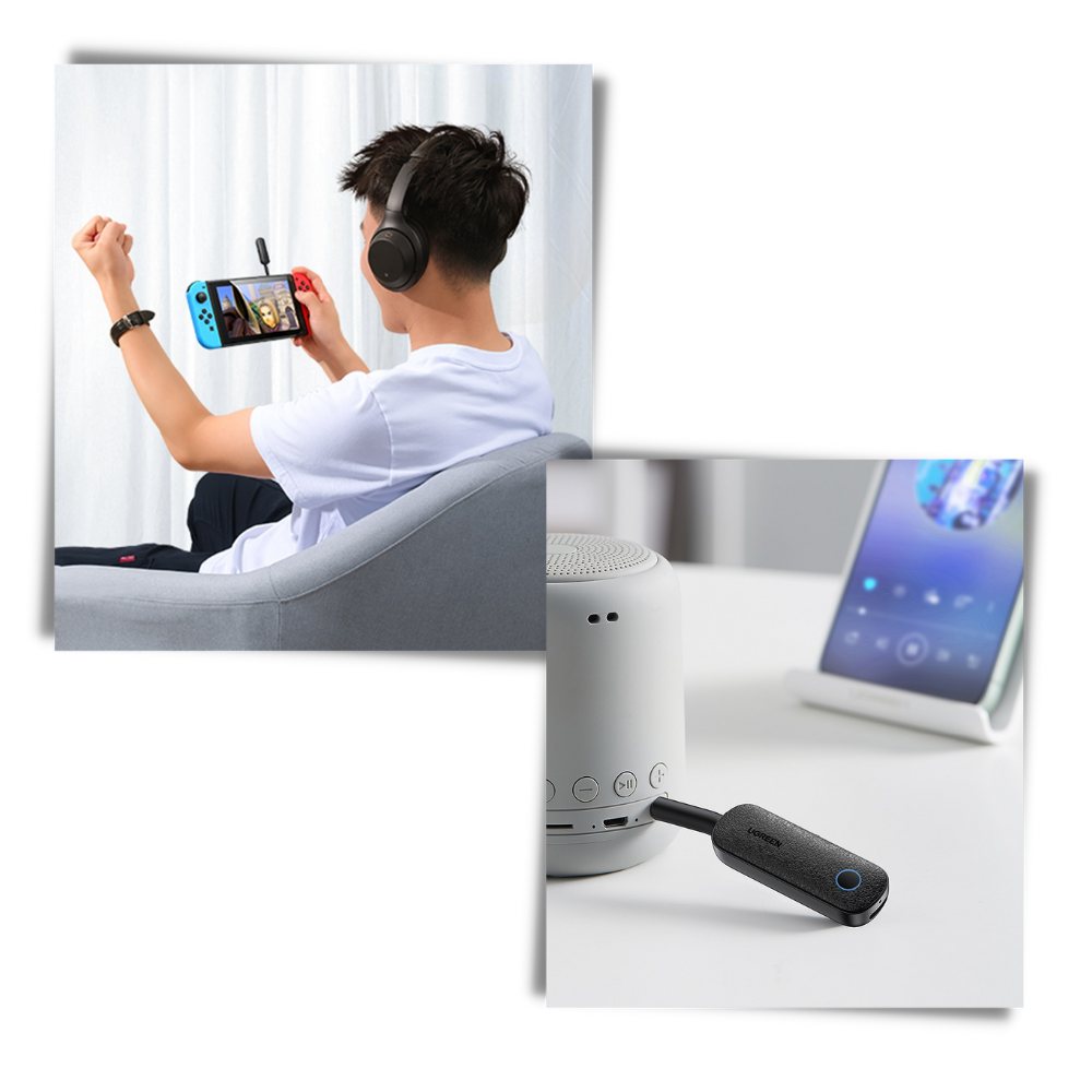 Adaptador bluetooth inalámbrico con conector de 3.5 mm - Ozerty