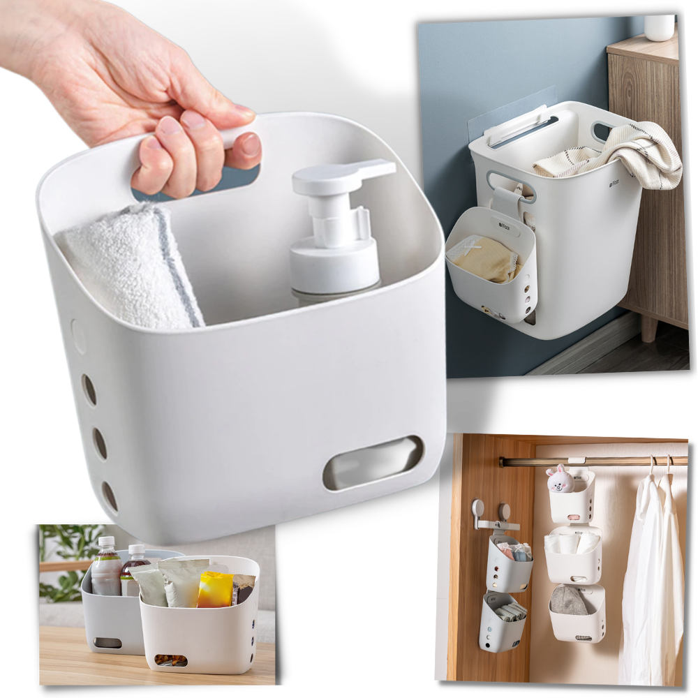 Paquete de 3 cestas de almacenamiento colgantes - Ozerty