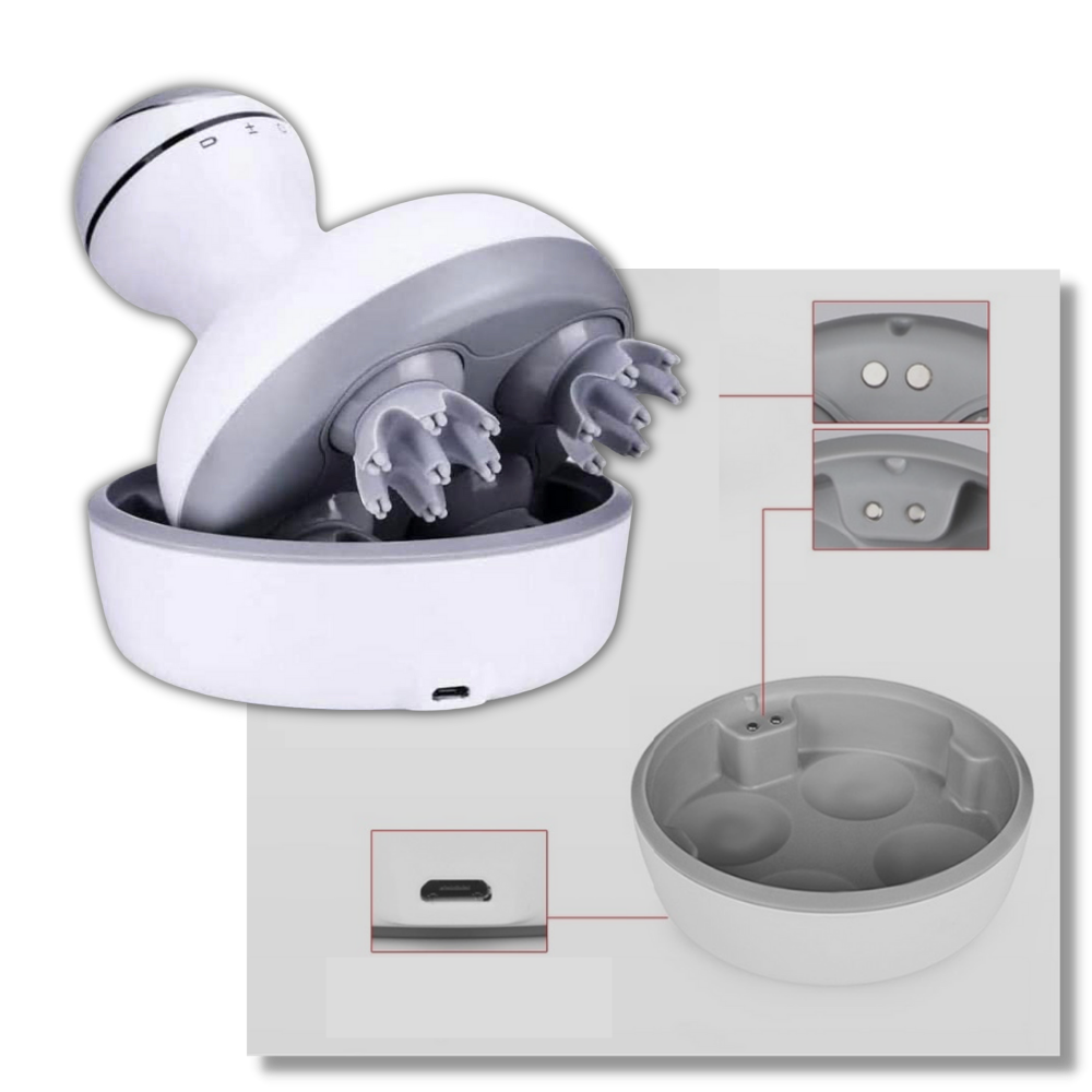 Masajeador inalámbrico para el cuero cabelludo - Ozerty