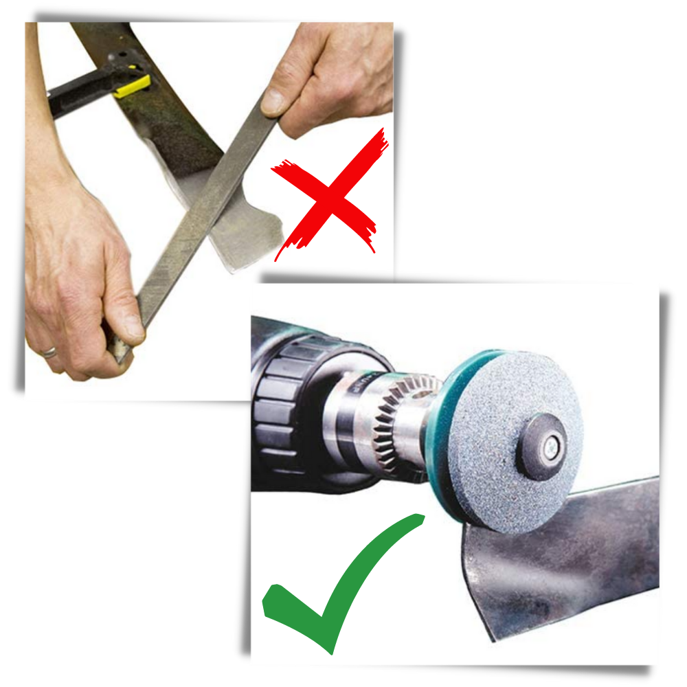 Juego de afiladores de cuchillas para cortacéspedes rotativos - Ozerty