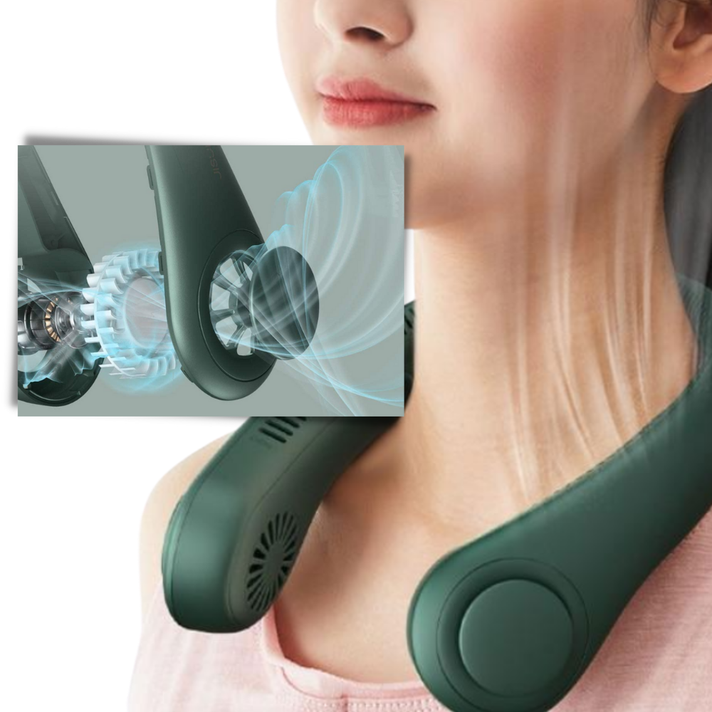Mini ventilador de cuello portátil recargable - Ozerty