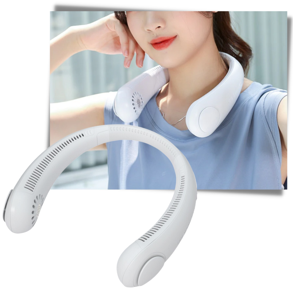 Mini ventilador de cuello portátil recargable - Ozerty