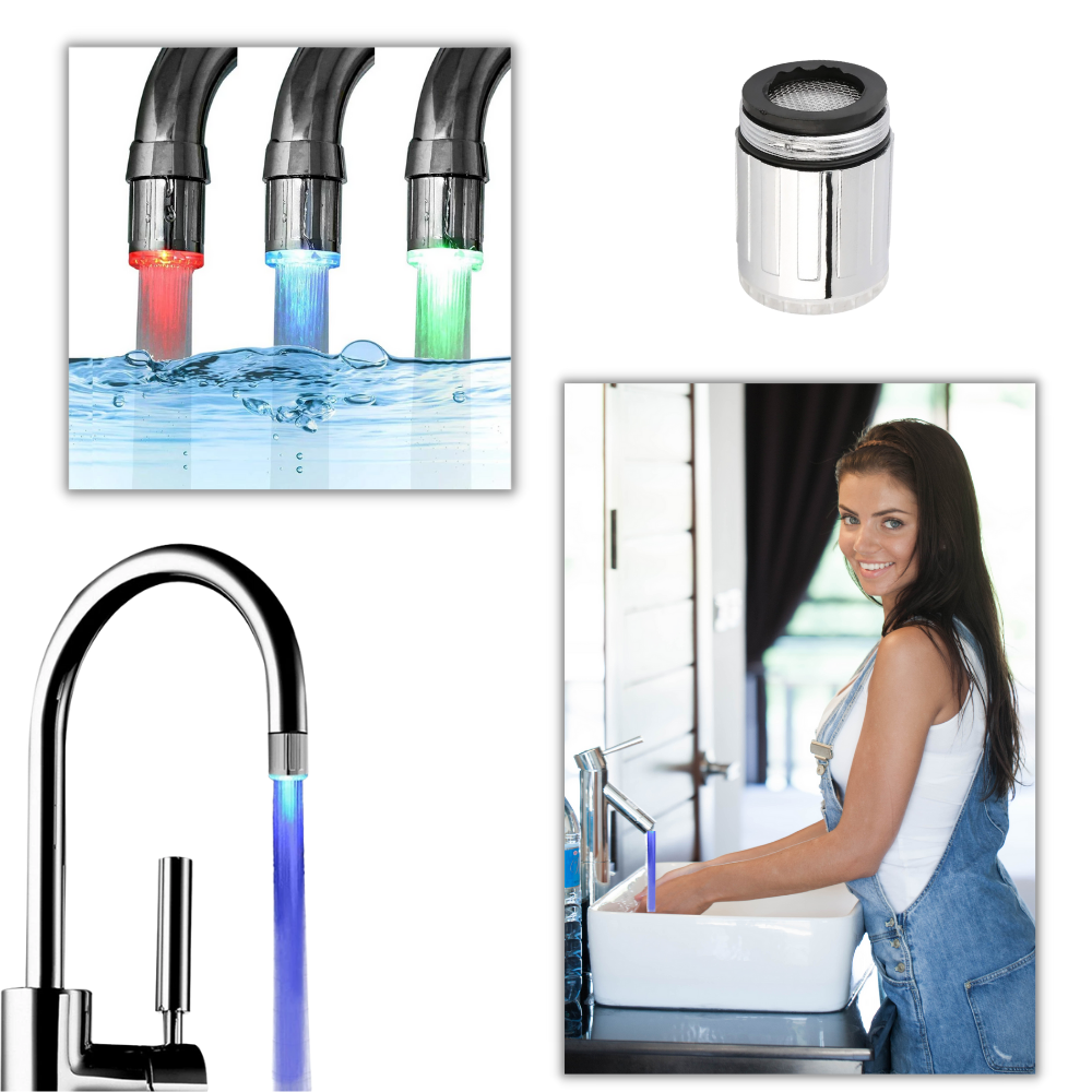 Boquilla de grifo con sensor de temperatura que cambia de color - Ozerty