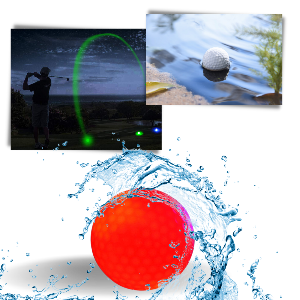 Paquete de 6 bolas de golf luminosas con LED - Ozerty