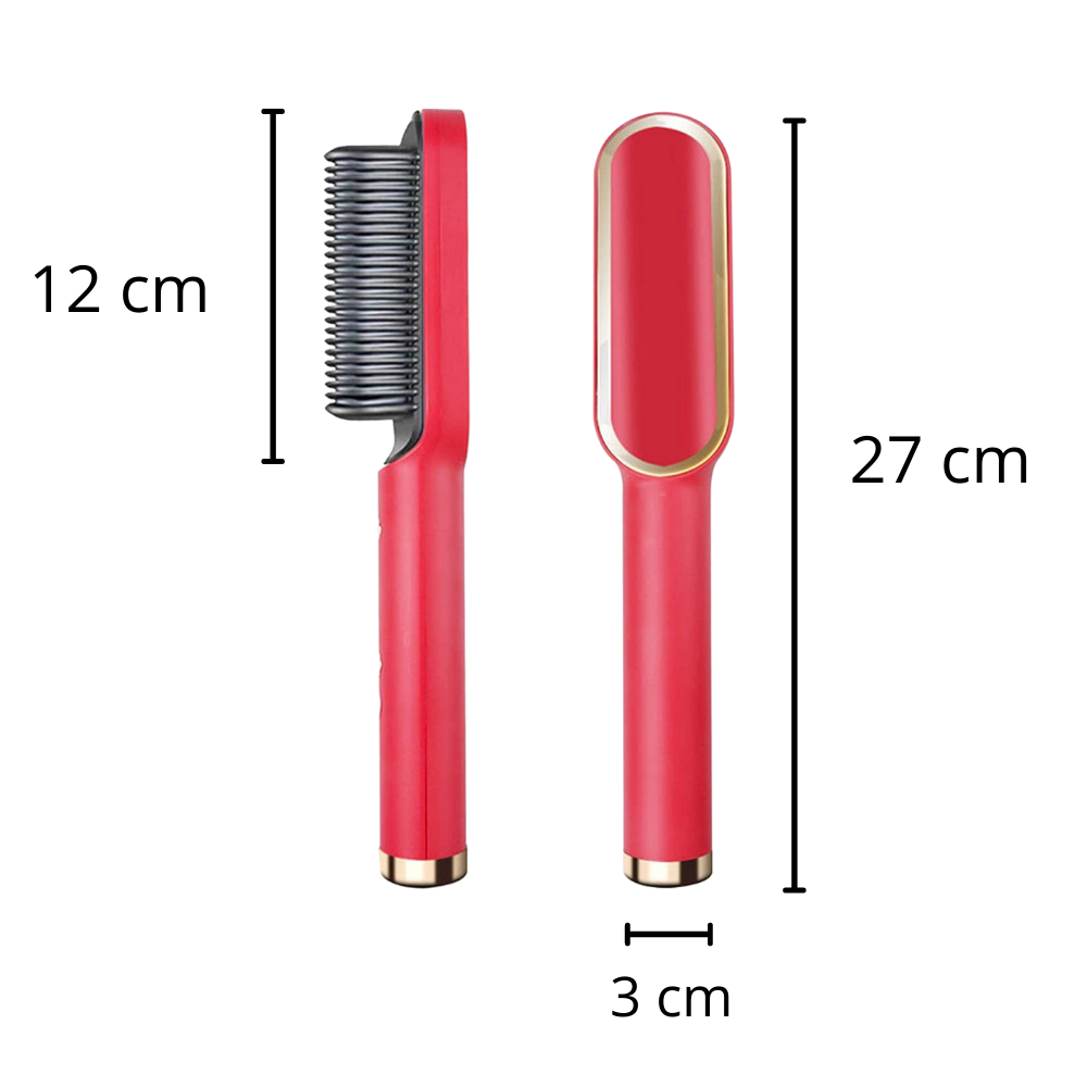 Cepillo eléctrico de cerámica para alisar el cabello - Ozerty