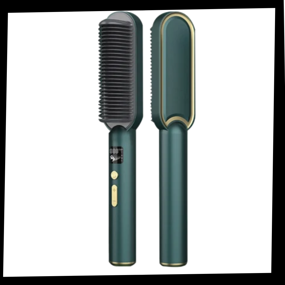 Cepillo eléctrico de cerámica para alisar el cabello - Ozerty