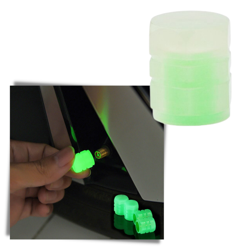4 Unidades de tapones de válvula luminosos para coches - Ozerty