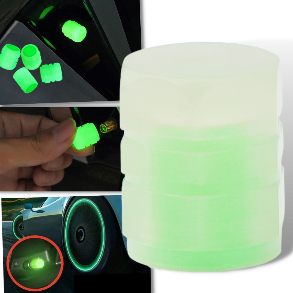4 Unidades de tapones de válvula luminosos para coches - Ozerty