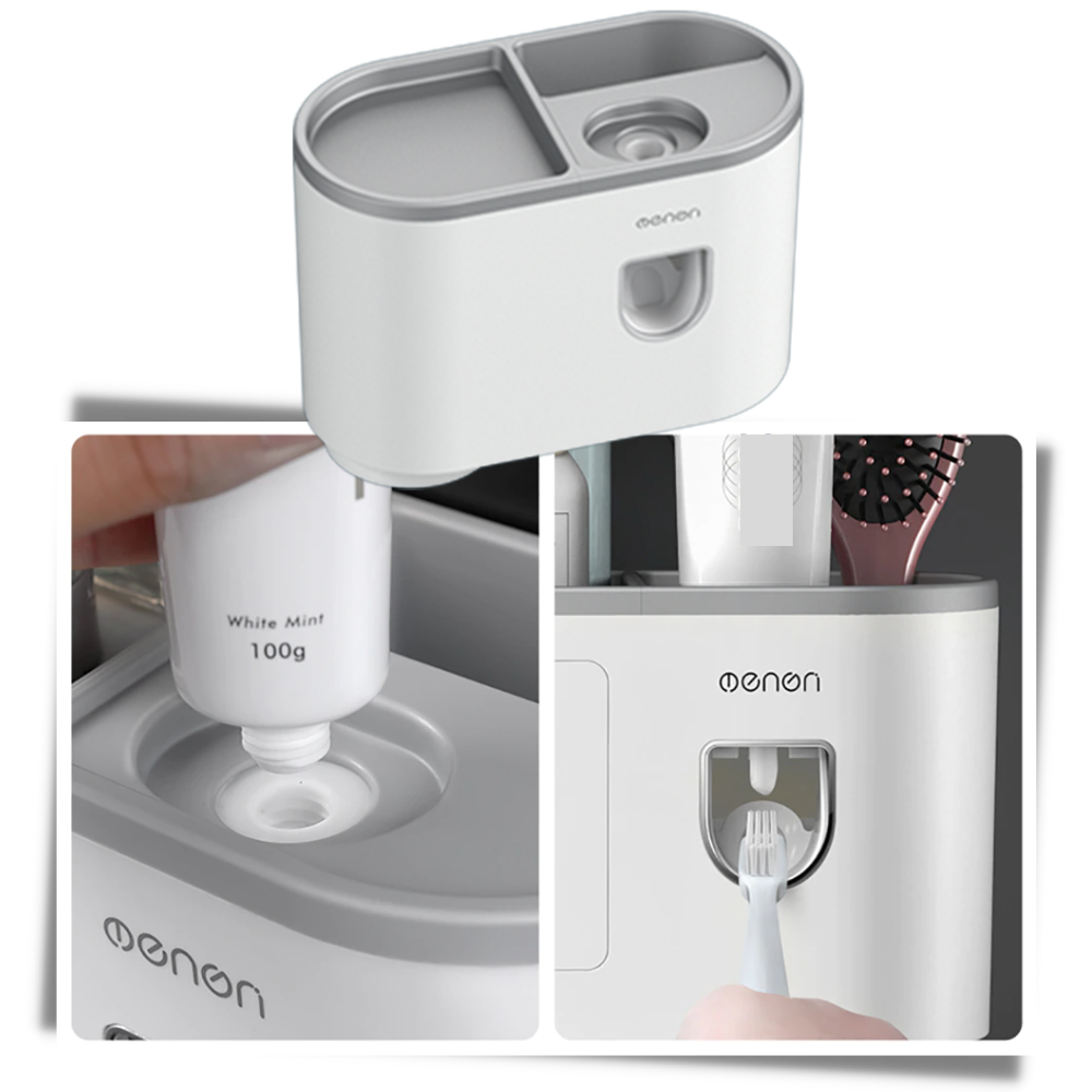 Estante dispensador de pasta de dientes todo en uno - Ozerty