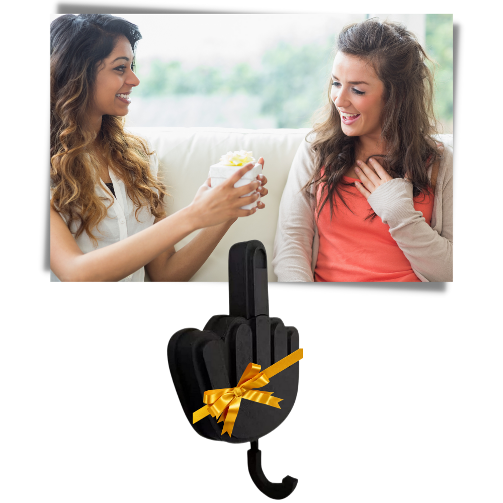 Llavero adhesivo en forma de dedo corazón levantado - Ozerty