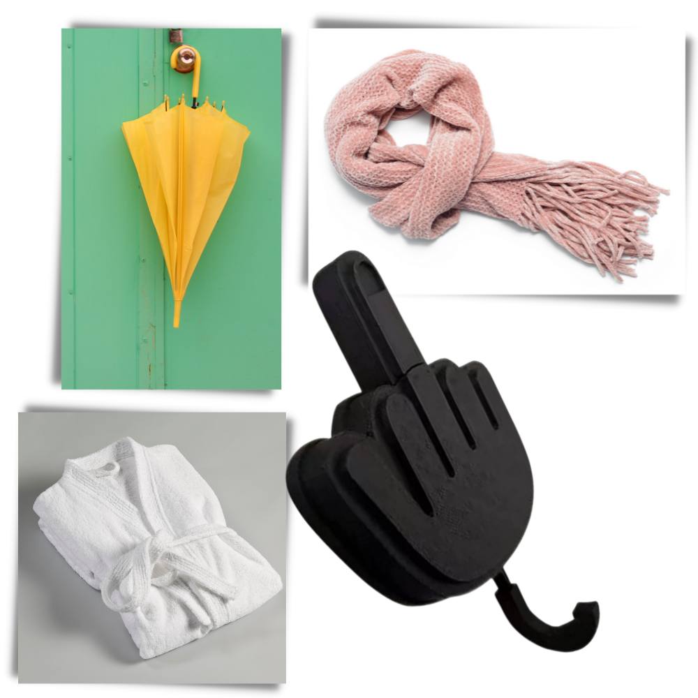 Llavero adhesivo en forma de dedo corazón levantado - Ozerty