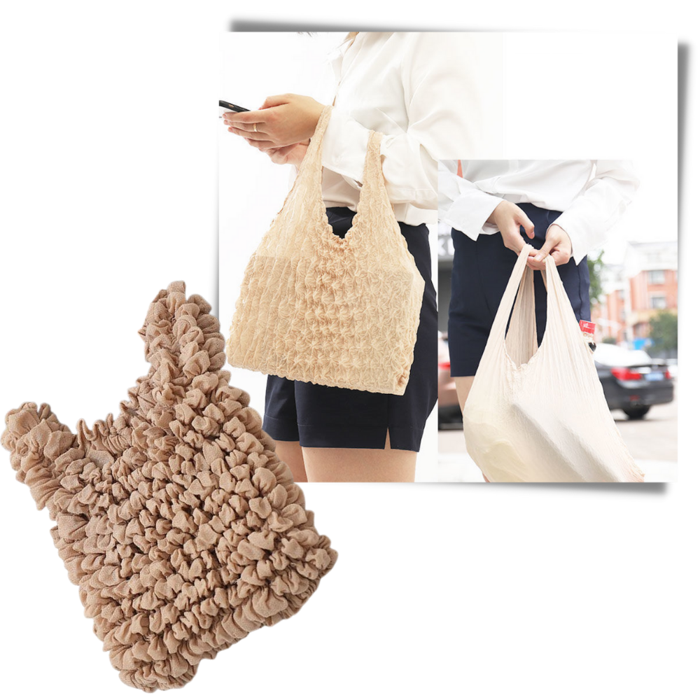 Bolsa de la compra plisada y elástica - Ozerty