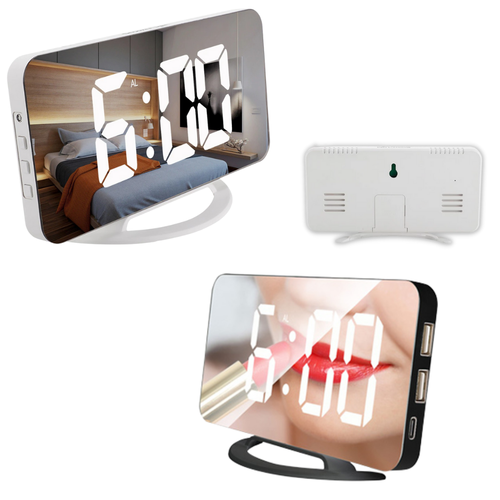 Reloj digital multifuncional con espejo - Ozerty