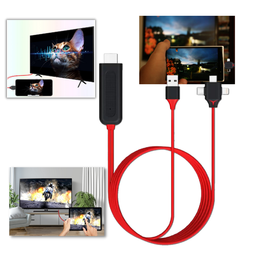 Cable adaptador HDMI para teléfonos y tabletas - Ozerty